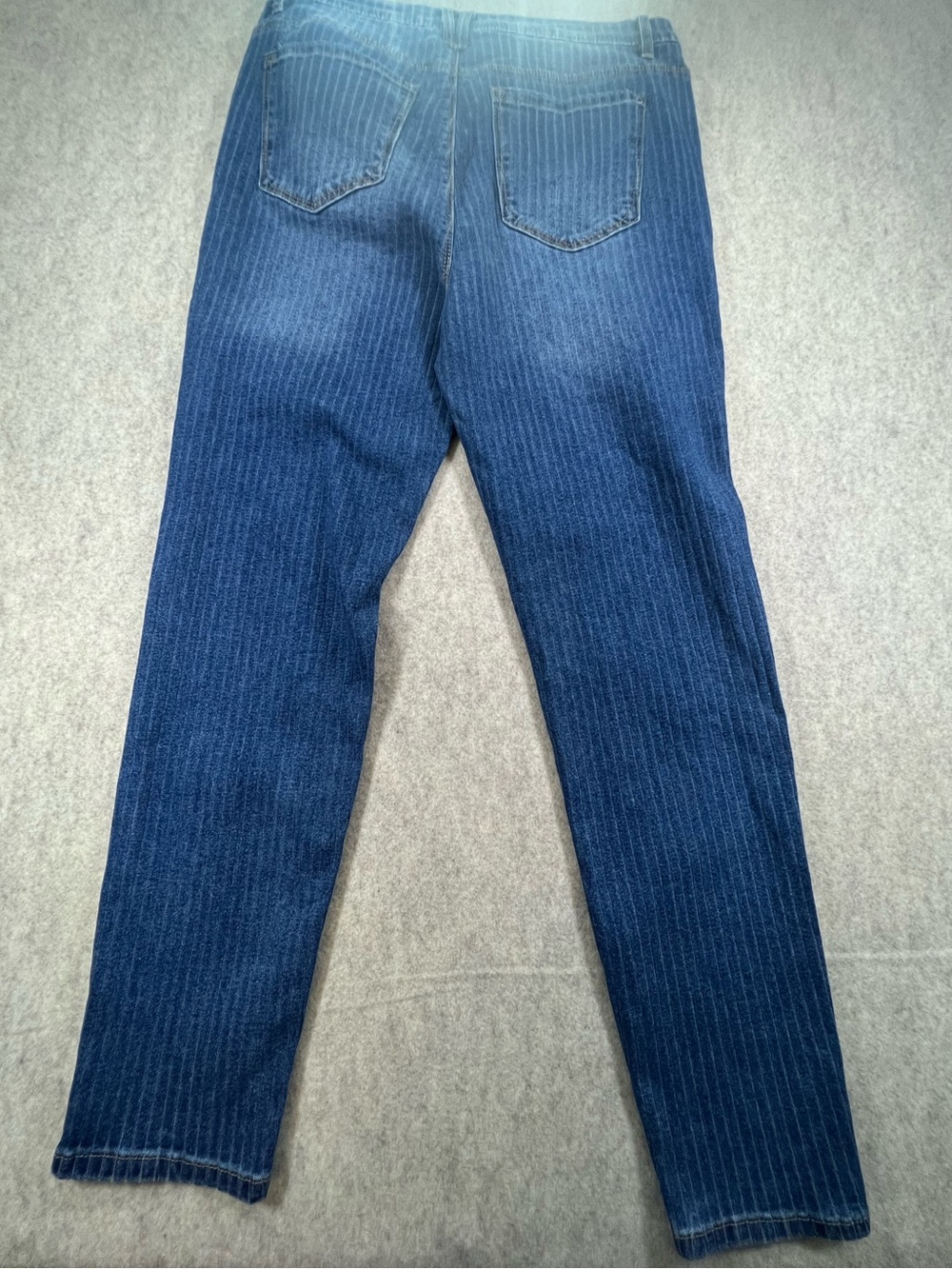 👖💙Curve Appeal High Rise Essential Skinny Pinstripe Jeans Size 12/31👖💙 - Picture 3 of 12
